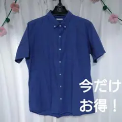 【早いもの勝ち】青 ボタンダウンシャツ Lサイズ