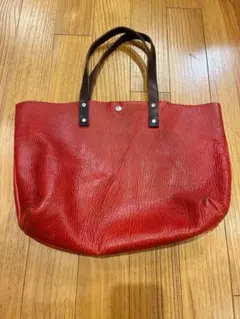 Caldoa 肩掛け可　カルドア　本革 トートバッグ　赤
