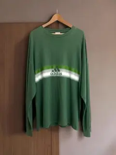 90s USA製 adidas オールドサーフ ロンT 国旗タグ XLフェード◎