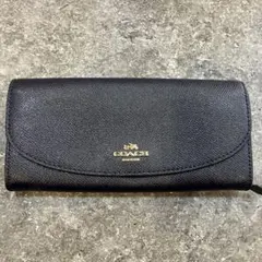 COACH コーチ F54009 スリム エンベロープ 長財布 ネイビーのサムネイル