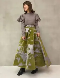 FRAY I.D シャンブレーフロッキースカートのサムネイル