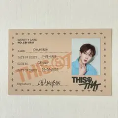 straykids スキズ THAT ver 封入チャンビン IDカード