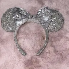 ディズニー ミッキー耳カチューシャ シルバー