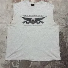 【VTG】90s USA ハーレーダビッドソン ノースリーブシャツ XXL