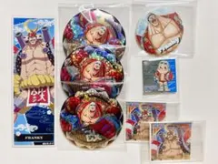 ONEPIECE フランキー 缶バッジ・ステッカー 8点セット