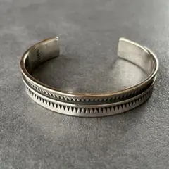 バングル　ブレスレット　シルバー 925　刻印 メンズ　アクセサリー　葉模様