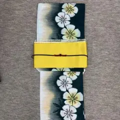 ◇最高級【綿絽浴衣】古典黒雪繋ぎの七宝涼しゆかた◇着物としても着用