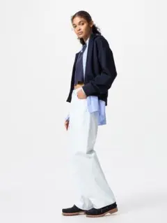 ユニクロ　ワイドストレートジーンズ　UNIQLO LIGHT BLUE 26