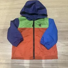 Miki house ミキハウス　カラーブロック フード付きジャケット80センチ