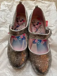 H &Mアナ雪 エルサ　グリッター ストラップシューズ 21.5cm