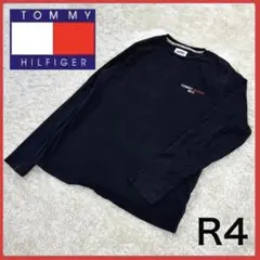 送料無料！ トミージーンズ ブラックカラー クルーネック ロンT カットソー