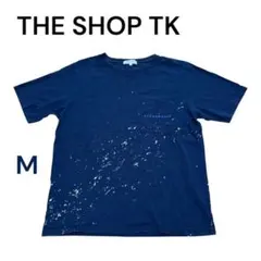THE SHOP TKスプラッター加工ポケット付TシャツネイビーMのサムネイル