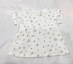 ZARA 花柄フリル袖 Tシャツ 80cm