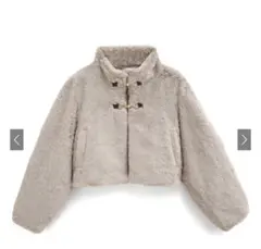 GRLビットカラーファーショート丈コート[on272]ベージュ