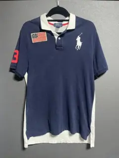 POLO RALPH LAURENビッグポニーポロシャツ ネイビー ホワイト