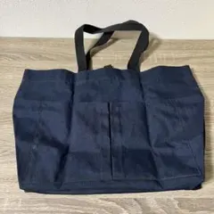 【未使用】ネイビートートバッグ 折りたたみ　お弁当バッグ　サブバッグ　エコバッグ