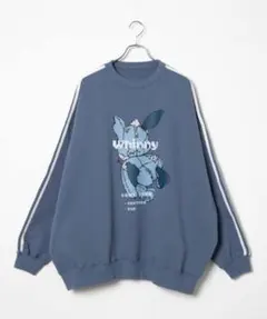 Whinny ホワイ二ー 因果応報 スウェット トレーナー ブルー 青
