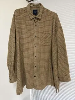 千鳥格子 フランネルシャツ G.O.C オーバーサイズ ビッグシルエットのサムネイル
