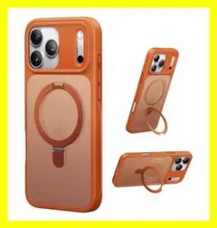 iphone17pro CASEKOO MAGICSTAND オレンジケース