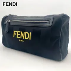 まぁちゃん様専用✨ FENDI セカンドバッグ ポーチ 黒 ロゴプリント 男女