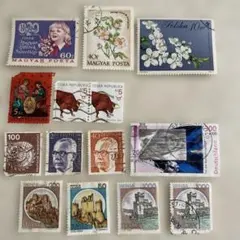 世界の使用済切手コレクション（ハンガリー、ポーランド等）
