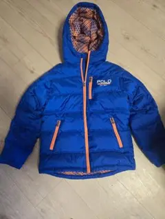 美品POLO RALPH LAUREN　ダウンコート 青１５０センチ