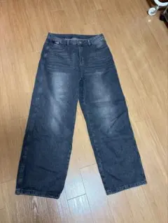 大きいサイズワイドパンツジーンズ
