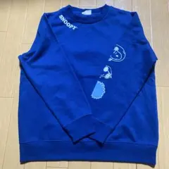 SNOOPY 青色 プリント トレーナー