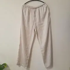 UNIQLO イージーパンツ L アイボリー ウエストゴム ポケット付き