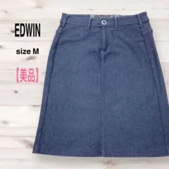 【美品】EDWIN グレー　タイトスカート 膝丈　M ストレッチのサムネイル