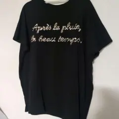 プライオリティ　スパンコールロゴ Tシャツ ブラックのサムネイル