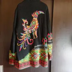 フィッチェヨシユキコニシニットコート刺繍がゴージャスユニセックス