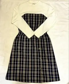 【美品】Cutie Blonde チェック柄長袖ワンピース