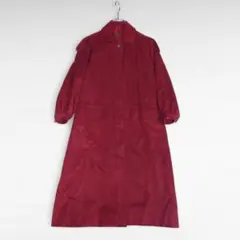 Yves Saint Laurent フェイクスエード ベルテッドコート 赤のサムネイル