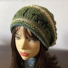 ビーニー ベレー帽　ニット帽　キャップ　クロシェハット　クラッシャーハット