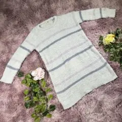 【ジェラートピケ】ルームウェア　パジャマ　フリーサイズ　ボーダー　ホワイト　人気