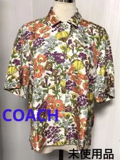 COACH/コーチ】ロングワンピース チェック ドッキング フリル 襟つき M 