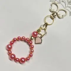 C⑧ ビーズキーホルダー ストラップ チャーム