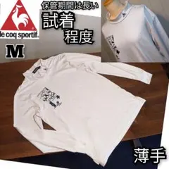 ルコック　ゴルフ　モックネック　ウェア　白　ハイネック　長袖シャツ　デサント