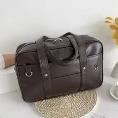 スクバ ブラウン 大容量 シンプル 可愛い 通学バッグ