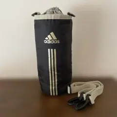 美品adidas ボトルホルダー 、水筒カバー ブラック ゴールドのサムネイル