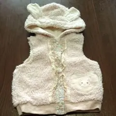 キュートcoeur a coeurモコモコベストピンク 90㎝