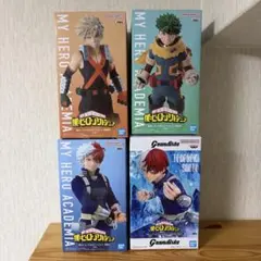 僕のヒーローアカデミア フィギュア 4点セット 轟 爆豪 緑谷（黒デク