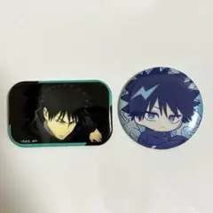 伏黒恵　呪術廻戦　スクエア缶バッジ　ホログラムキャラバッジ　ぱすてるぽっぷ