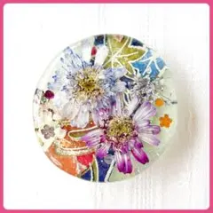 No.2575ハンドメイド　ヘアゴム　レジン　ドライフラワー