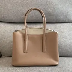 kate spade ベージュ レザー ハンドバッグ