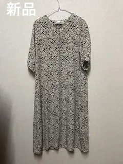 SHOO・LA・RUE ドット柄ロングワンピース