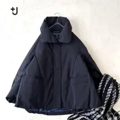 未使用級ユニクロ ジルサンダー ハイブリッドダウンジャケット XLサイズネイビー