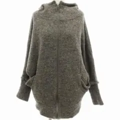 zucca ドルマンスリーブ ニット パーカー　フリース　ボア　アウター　M