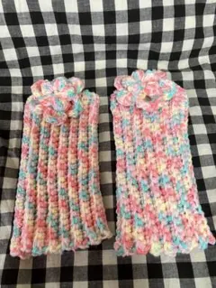 ハンドメイド レッグウォーマー短め